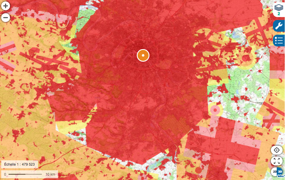 Restrictions-pour-drones-de-loisir dans la région Parisienne