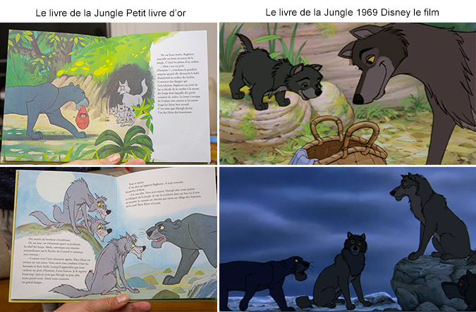 Le livre de la jungle, version livre d'or et version film